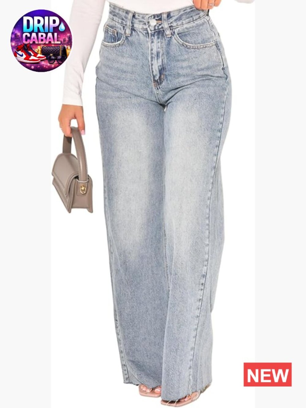 Straight Leg High Waist Baggy Loose Boyfriend Casual Stretchy Jeans